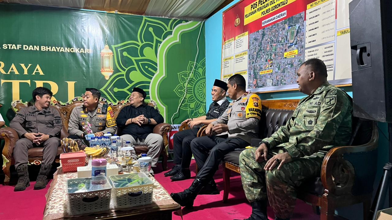 Dandim 1315 Kabupaten Gorontalo Bersama Forkopimda Tinjau Pos Pengamanan Lebaran 1447 Hijriah Tahun 2026