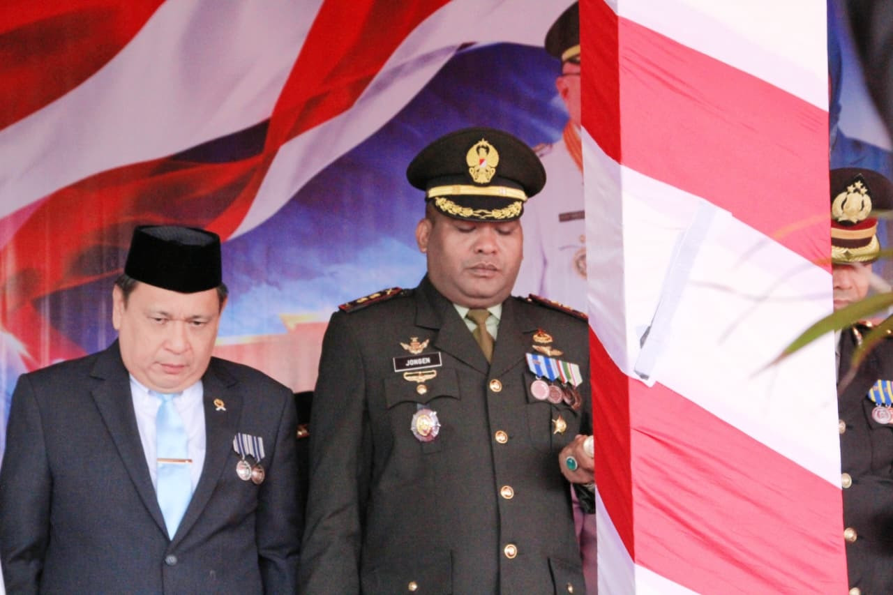 Dandim 1315 Kabupaten Gorontalo Bersama Forkopimda Peringati Detik-Detik Proklamasi Kemerdekaan RI Ke-81