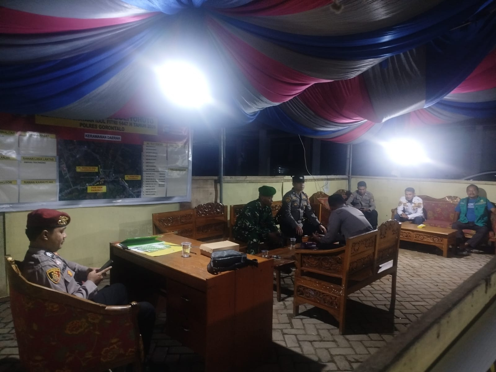 Pengamanan Malam Takbiran Oleh Koramil 1315-05 Boliyohuto Berjalan Optimal Menjelang Idulfitri 1447 Hijriah