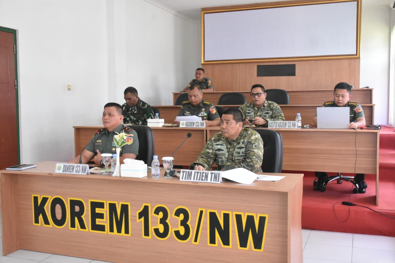 Evaluasi Program Koperasi Desa Merah Putih Digelar Korem 133 Nani Wartabone Dipimpin Brigjen TNI Hardo Sihotang